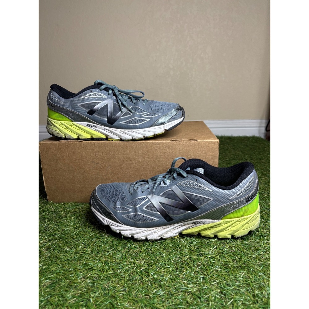 New Balance 870v4 Running Shoes Mens 9 Grey Lime Green M870GY4 REVlite